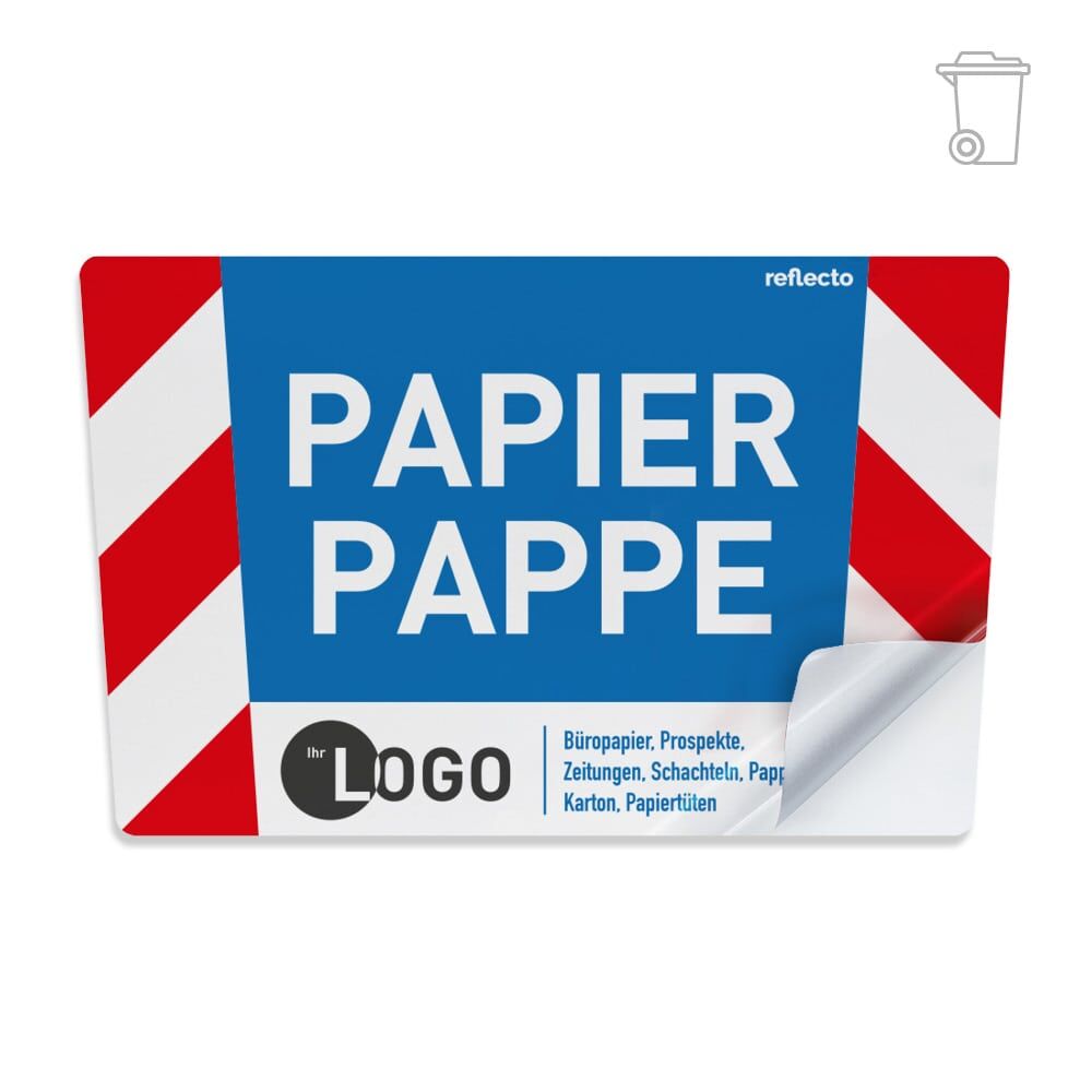 Reflecto Papiertonne Sicherheitsmarkierung