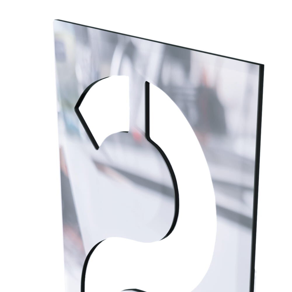 Nahaufnahme der rückseite mit Fokus auf leicht spiegelnden Material