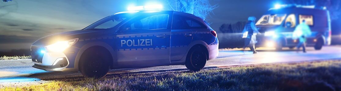 Markierungen für die Polizei