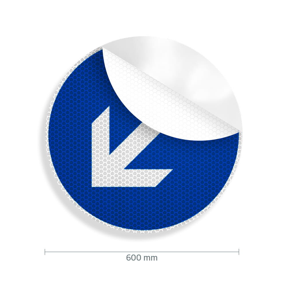 VZ 222-10 als Aufkleber, abziehbar, Durchmesser 600 mm
