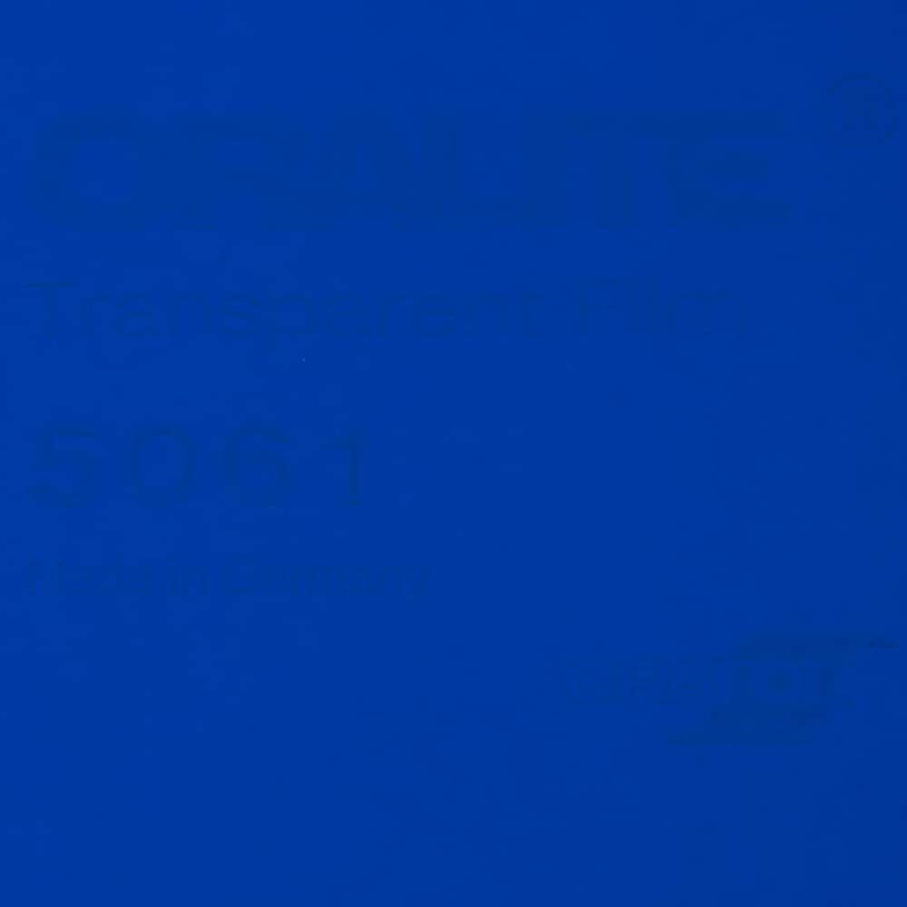 Gleichmäßige blaue Overlay-Folie 5061 in Nahaufnahme, transluzent