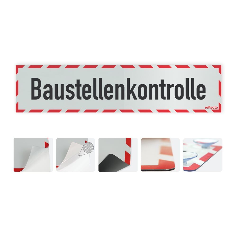 Hinweisschild Baustellenkontrolle