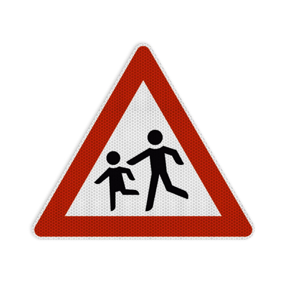 VZ 136-10 Kinder, Aufstellung rechts RA 2 SL 630 mm 2 mm Alu