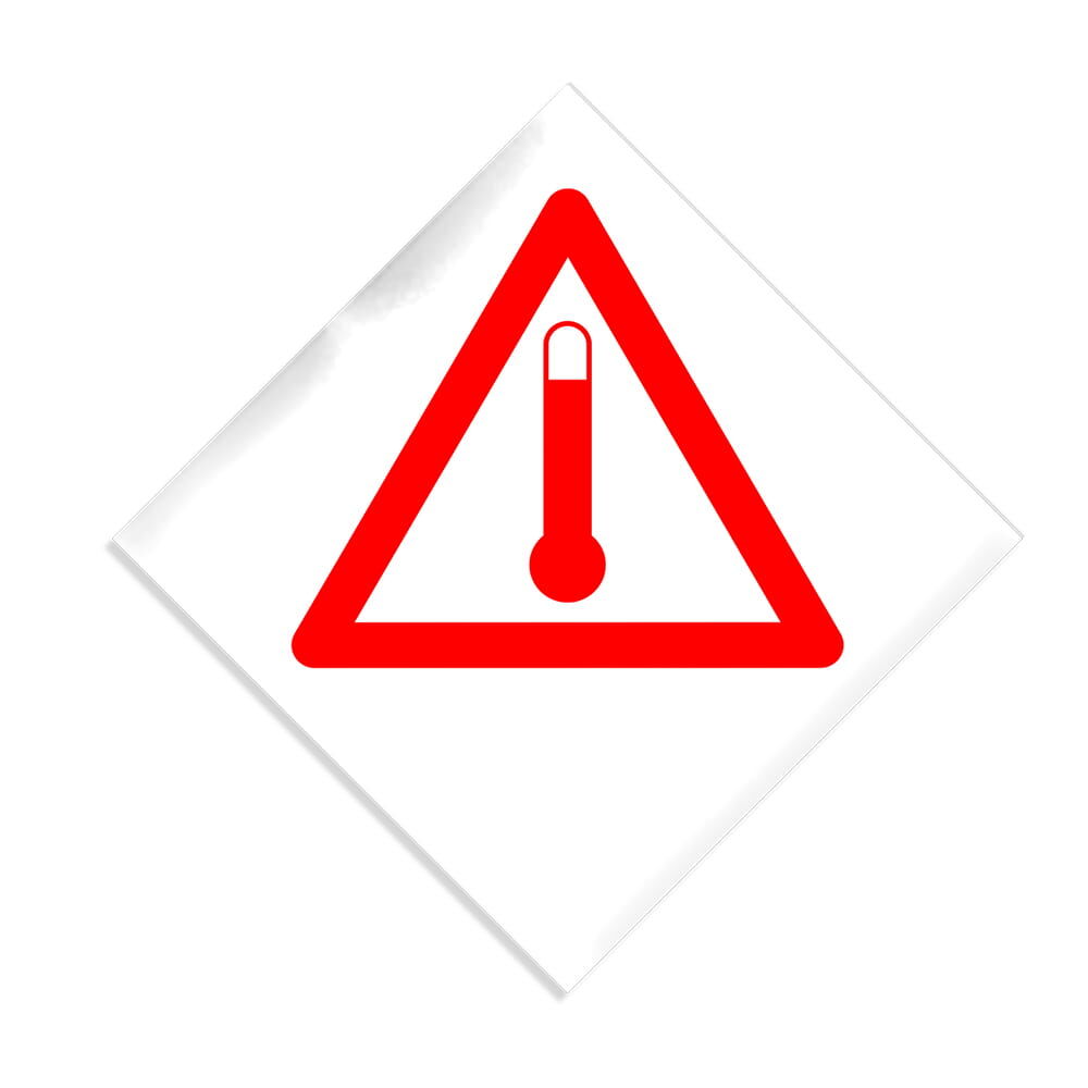 ADR Gefahrzettel Erwärmte Stoffe