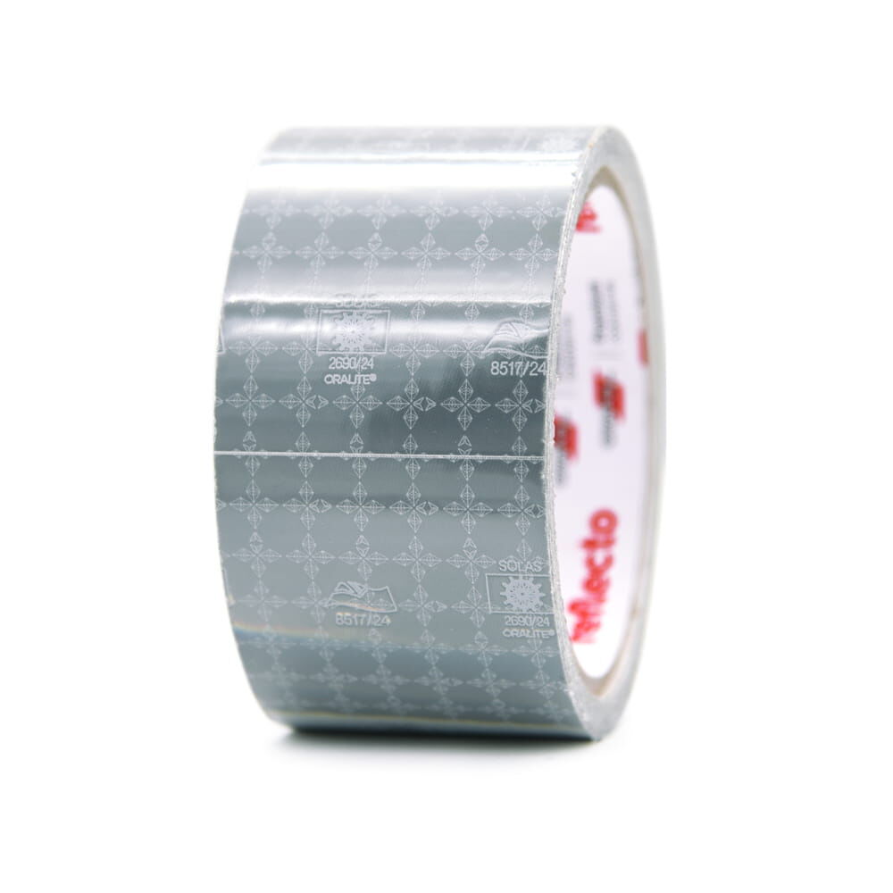 Rolle 5m ORALITE FD 1403, graues Reflexmuster, Schrägansicht