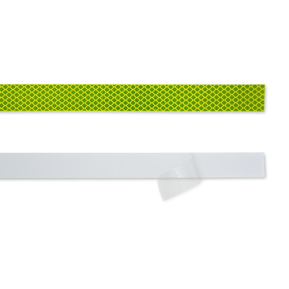 3M Reflexband 4080 Fluor-lime 25 mm, Streifen der Vorder- und Rückseite