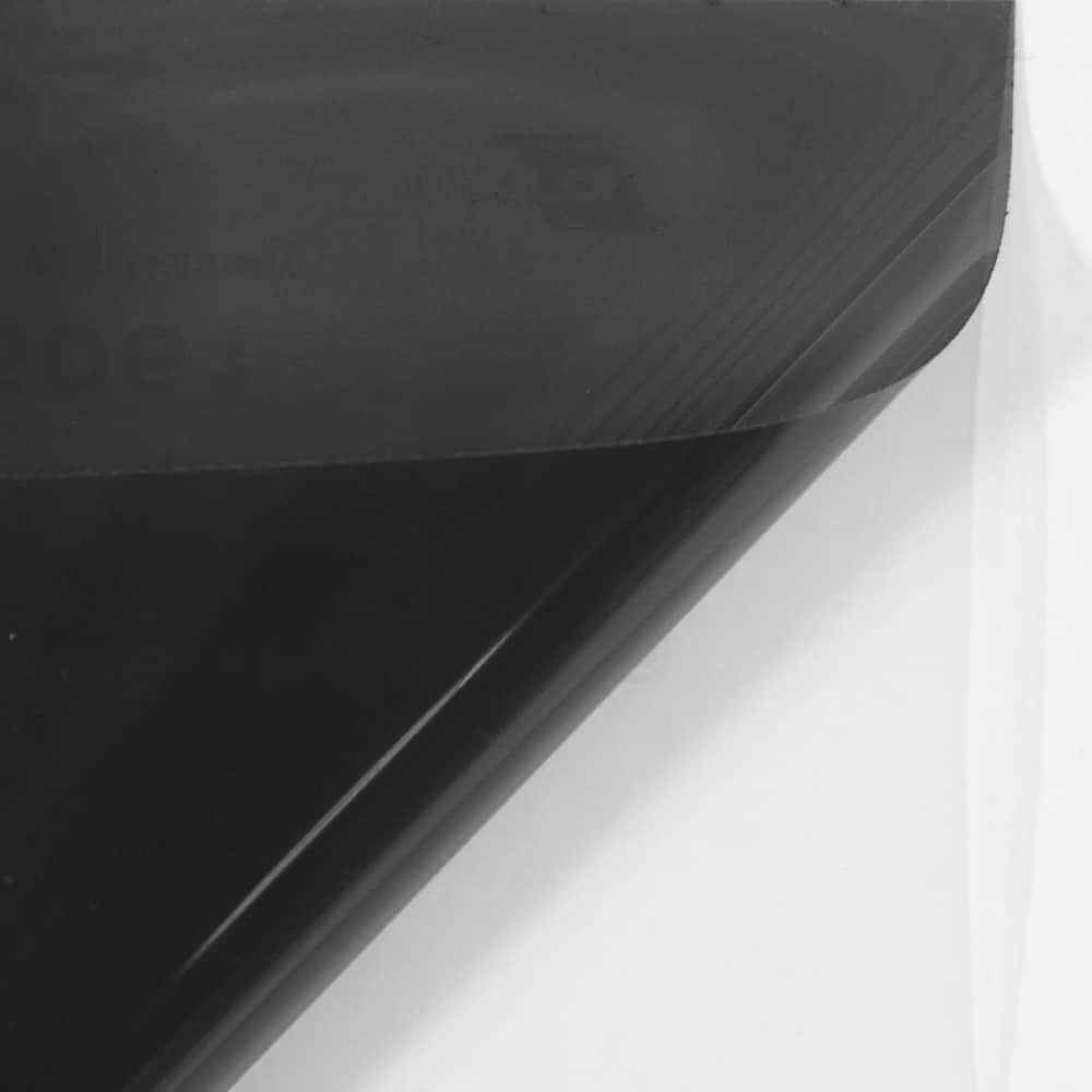 Orafol 5061 Overlay-Folie Schwarz, Ecke abgezogen, glänzend transparent