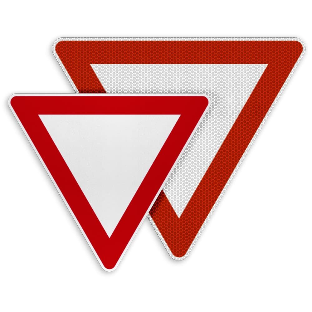 Verkehrszeichen VZ 205, erhältlich in RA1 oder RA2