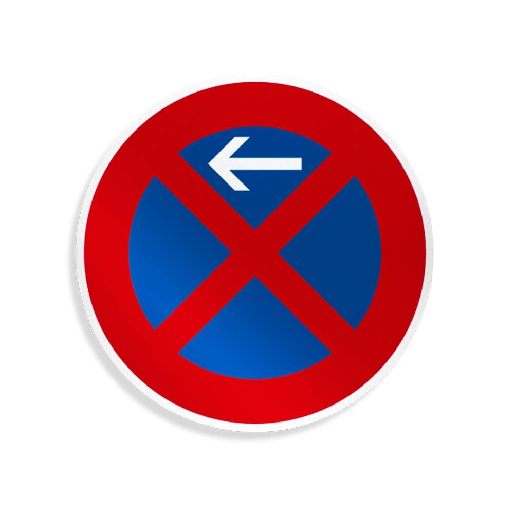 Verkehrsschild 283: absolutes Halteverbot, Pfeil links
