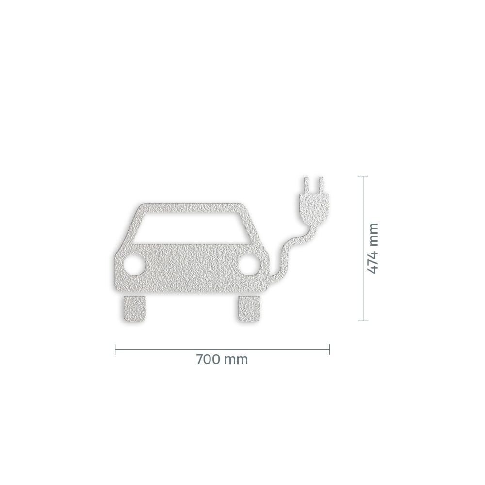 Maßgrafik des Piktogramms, Breite 700 mm, Höhe 474 mm Verkehrsklasse P6 in weiß