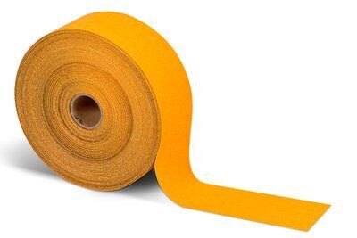 Gelbe Rolle 3M Stamark A651 T Fahrbahnmarkierungsfolie mit abgerolltem Streifen