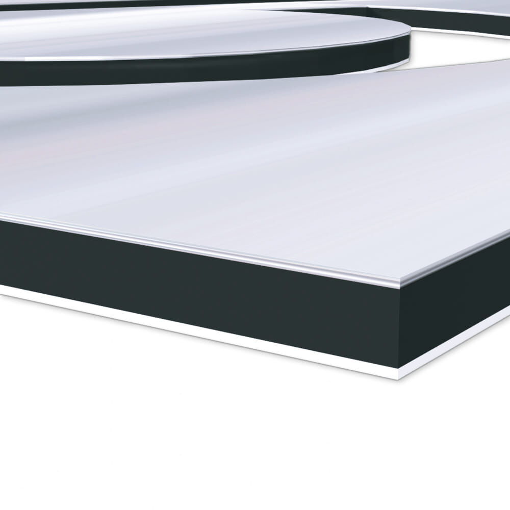 Nahaufnahme der Schablonen-Materialkante