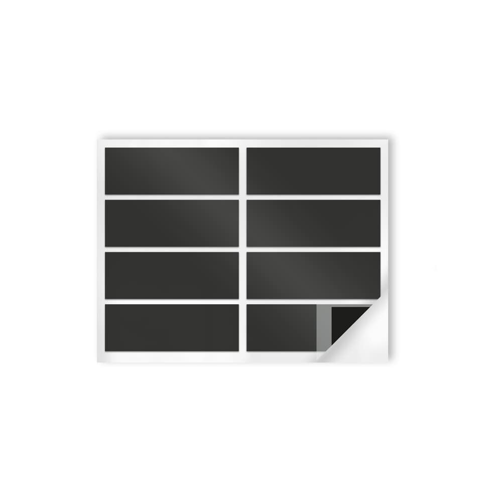 Bogenset schwarze Streifen-Overlays für Zeitraumangaben, Zusatzzeichen Gr. 2