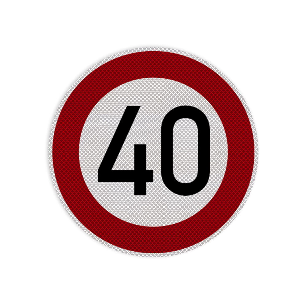 VZ 274-40 Zulässige Höchstgeschwindigkeit 40 km/h