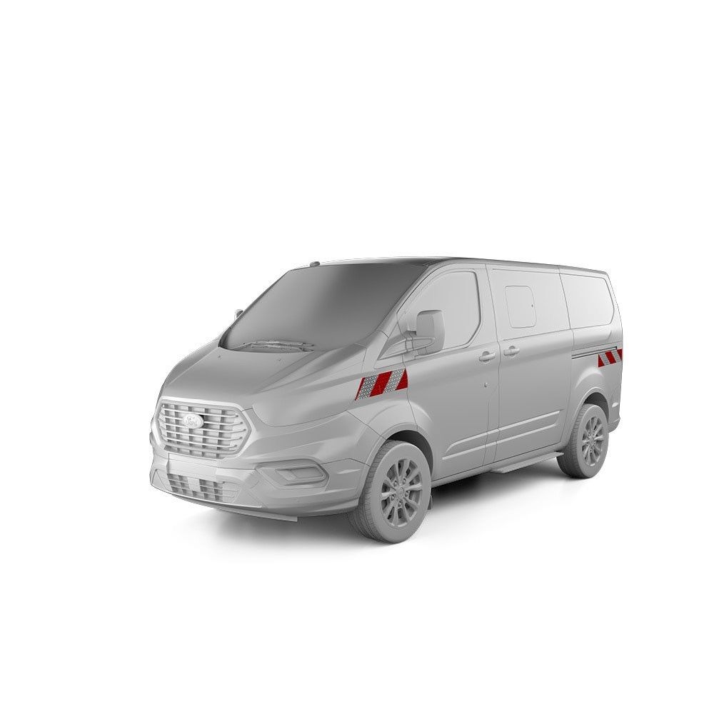 Ford Transit Custom mit Seitenwarnmarkierung, Baujahr 2018
