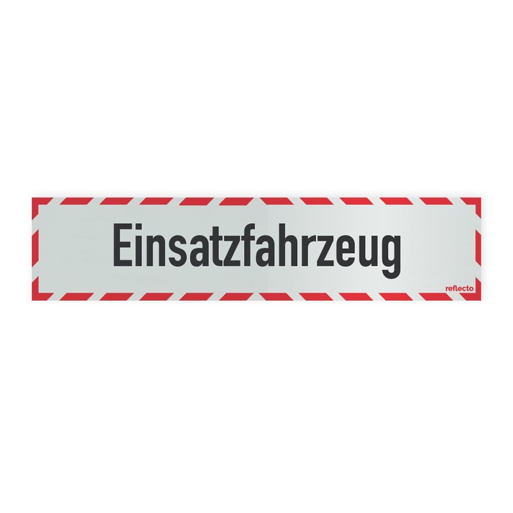 Reflecto Hinweisschild „Einsatzfahrzeug“, mit weiß-rotem Rahmen