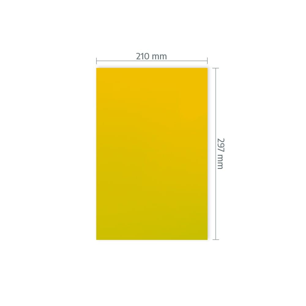 A4-Zuschnitt Orafol 5710 mit Maßangabe 210 × 297 mm