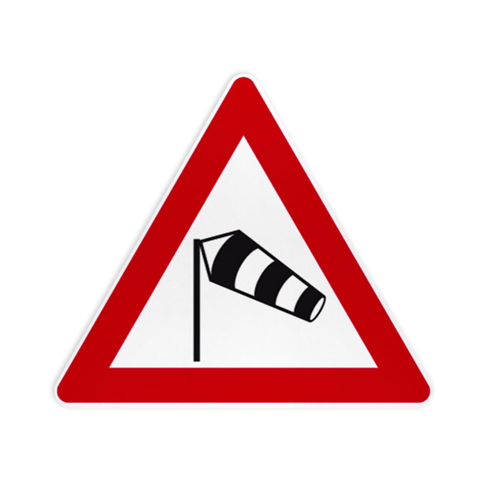 VZ 117-20 Seitenwind von links VZ 117-20 Seitenwind von links