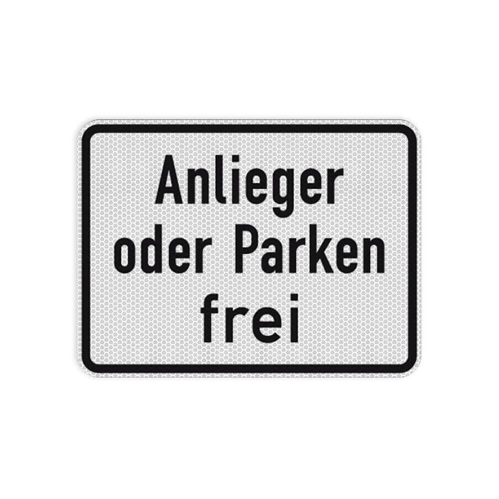 VZ 1020-31 Anlieger oder Parken frei RA 2 315 x 420 mm 3 mm Dibond