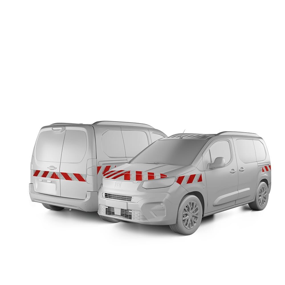 Fiat Doblo L1 mit Komplettwarnmarkierungssatz, Baujahr 2024