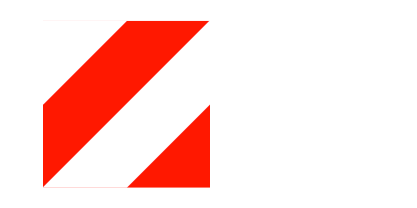 Eine quadratische Fläche dreimal diagonal geteilt mit abwechselnd roten und weißen Flächen, beginnend mit einem weißen Dreieck oben links.