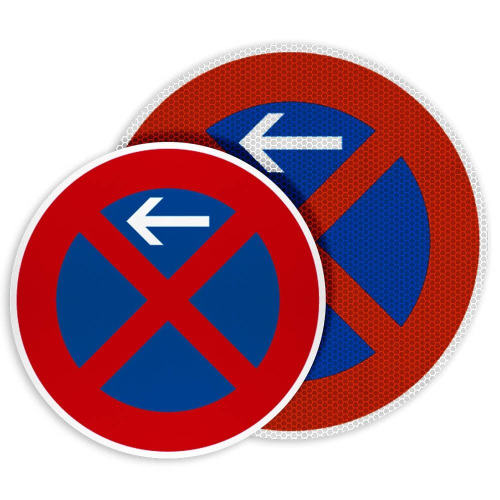 Halteverbot-Schild mit Pfeil links: RA1 und RA2 Ausführung