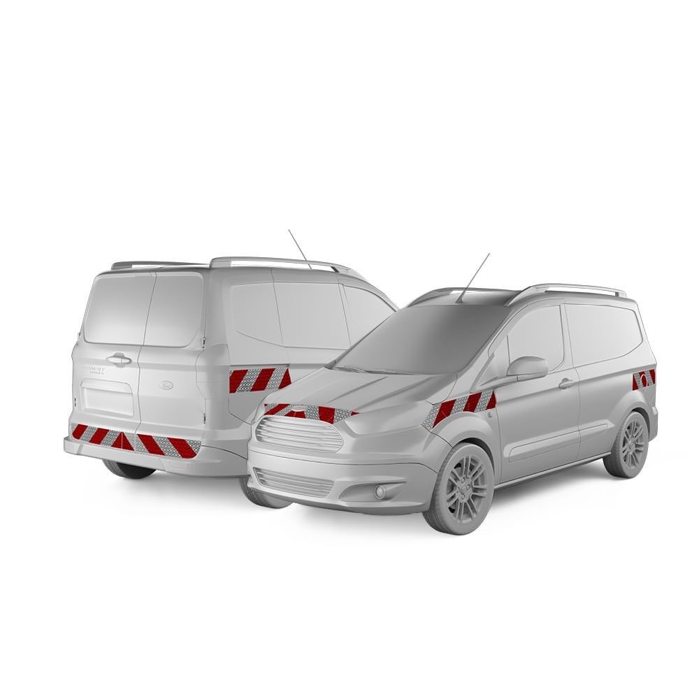 Ford Transit Courier mit Komplettwarnmarkierungssatz, Baujahr 2018