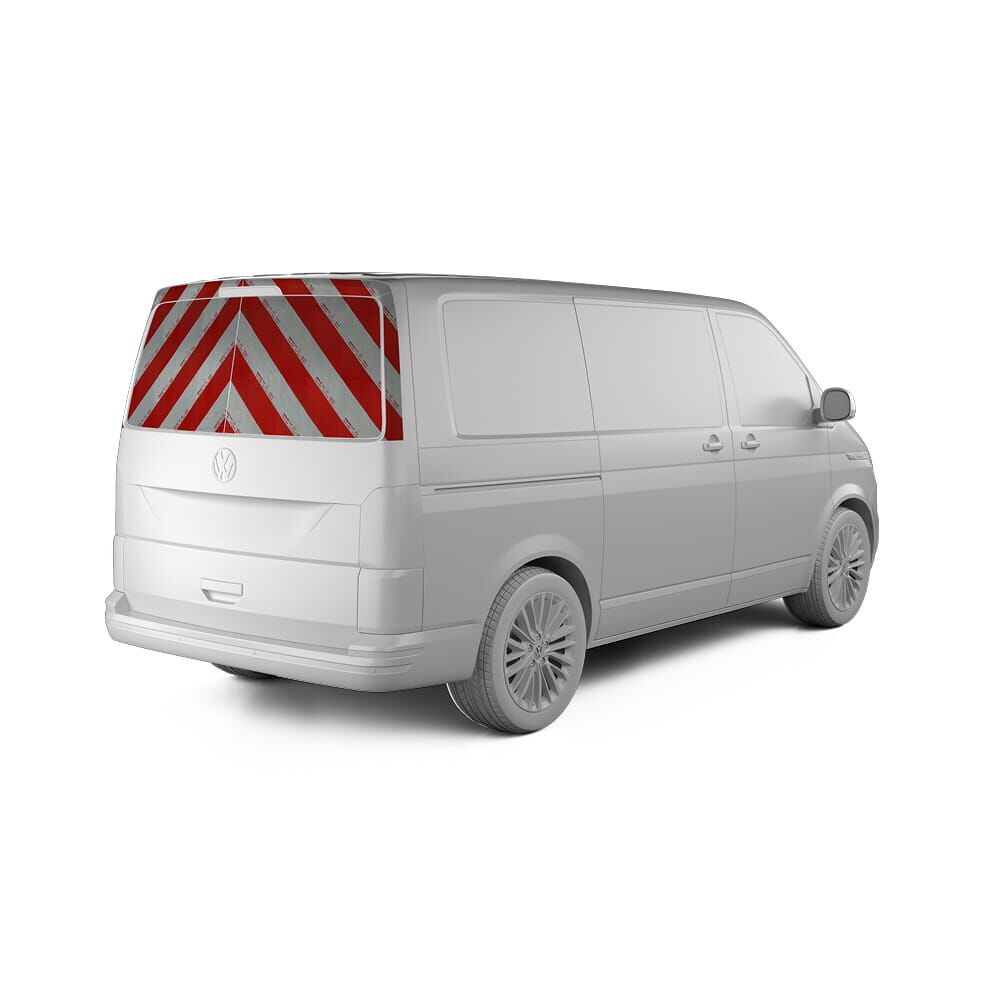 VW T6 /T6.1 Heckwarnmarkierung oben mit Blindfenster Höhe 1