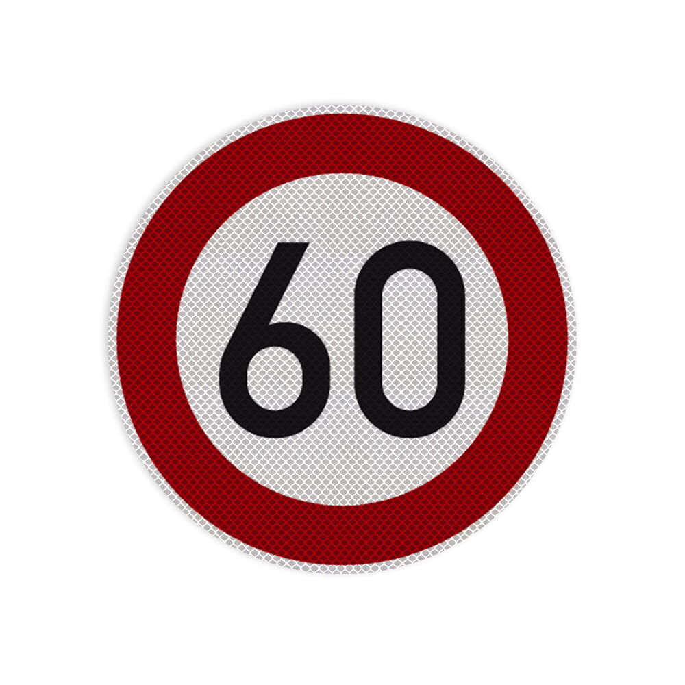 VZ 274-60 Zulässige Höchstgeschwindigkeit 60 km/h VZ 274-60 Zulässige Höchstgeschwindigkeit 60 km/h