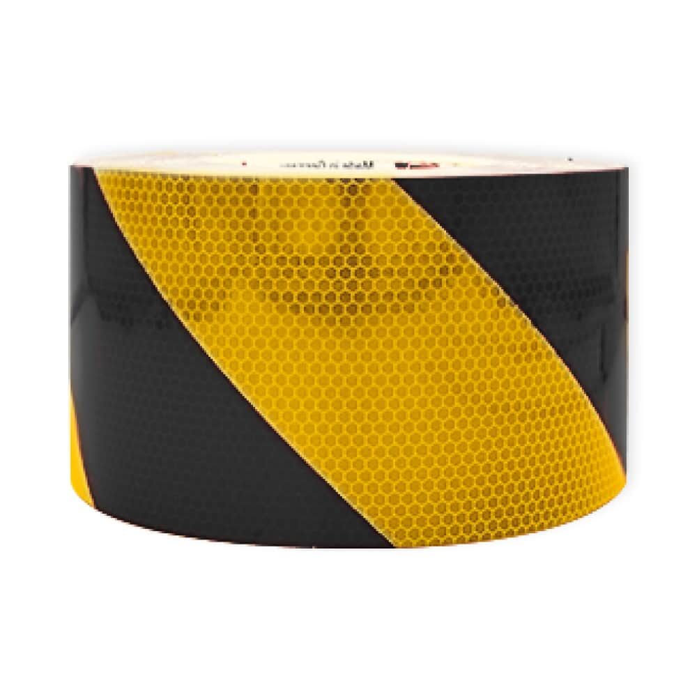 Einzelrolle ORALITE 5831 schwarz-gelb 100 mm, linksweisend