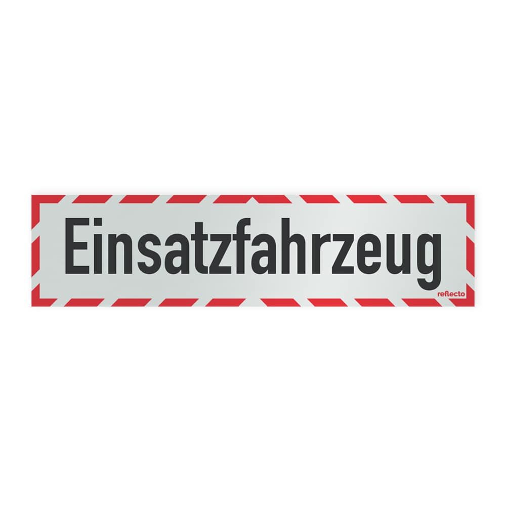 Reflecto Hinweisschild „Einsatzfahrzeug“, mit weiß-rotem Rahmen