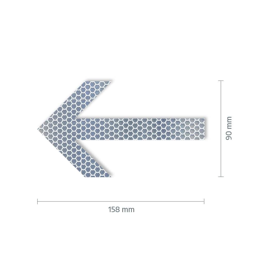Selbstklebender Richtungspfeil, Maße 158 x 90 mm, RA2