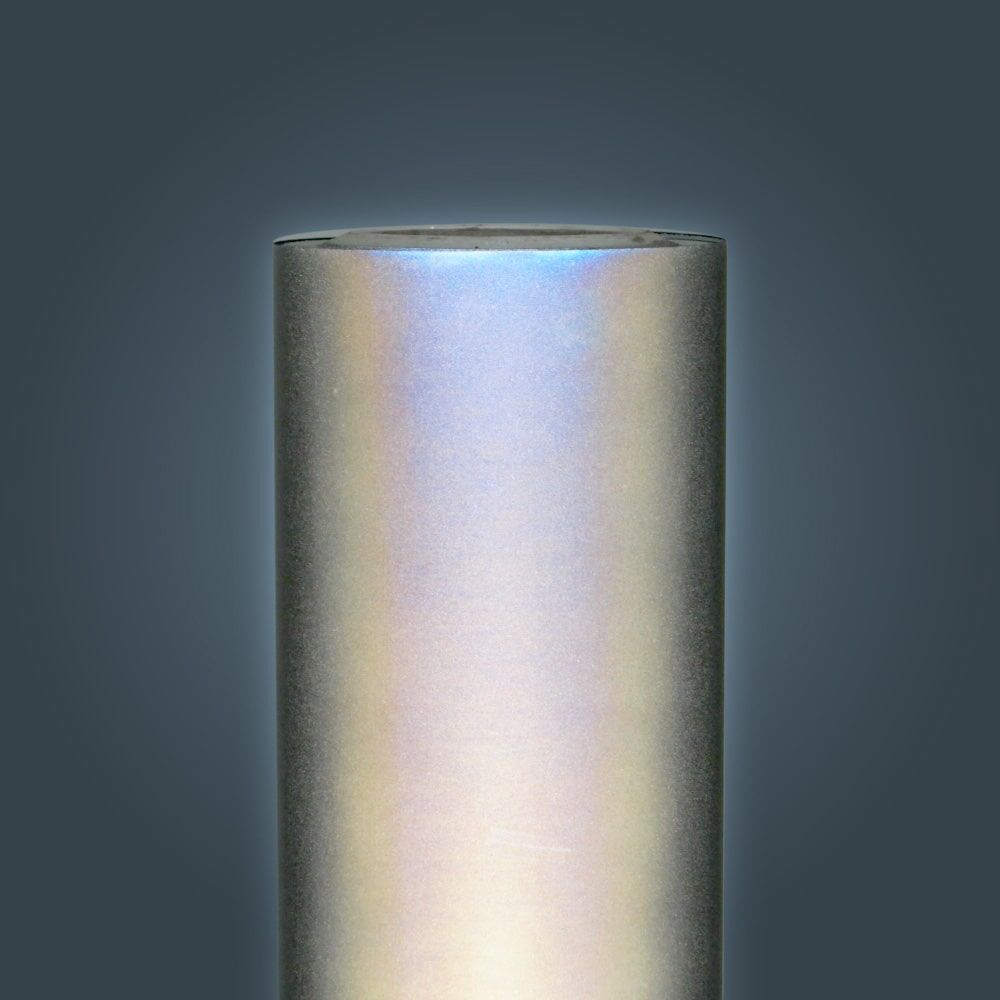 Rolle Reflecto Reflexgewebe 3011 schwarz 610 mm, reflektierend angestrahlt