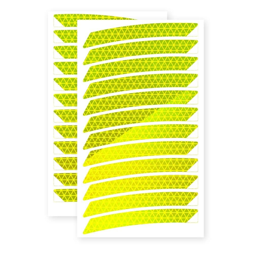 Felgensticker Neon 26 Zoll in Fluor-Lime auf Stickerbogen