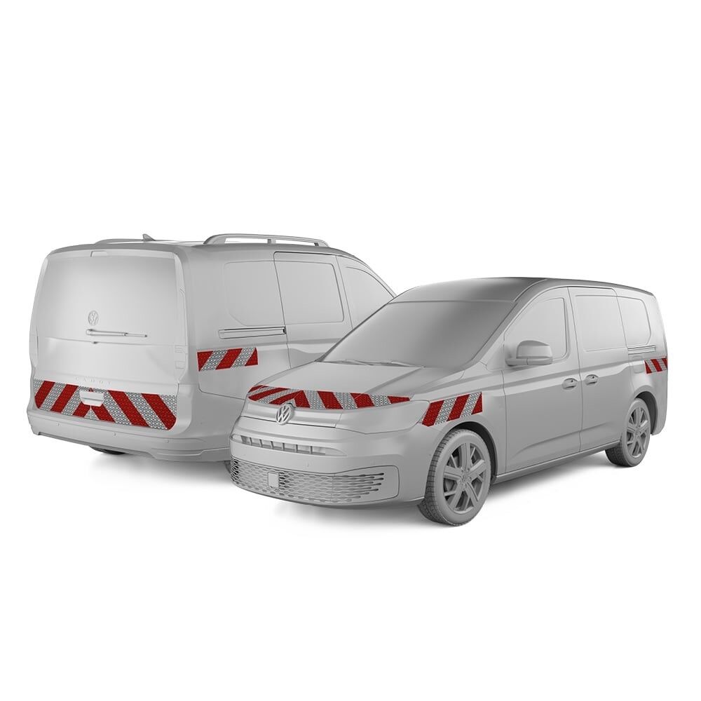 VW Caddy V Maxi Warnmarkierung ab 2021 Heckklappe Komplettsatz