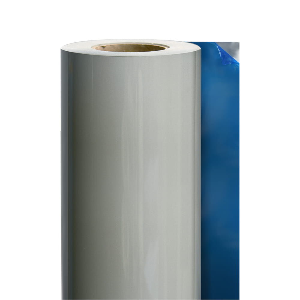 Rolle Orafol ORALITE GP 025 Reflextransferfolie, silberne Oberfläche, blauer Schutzliner