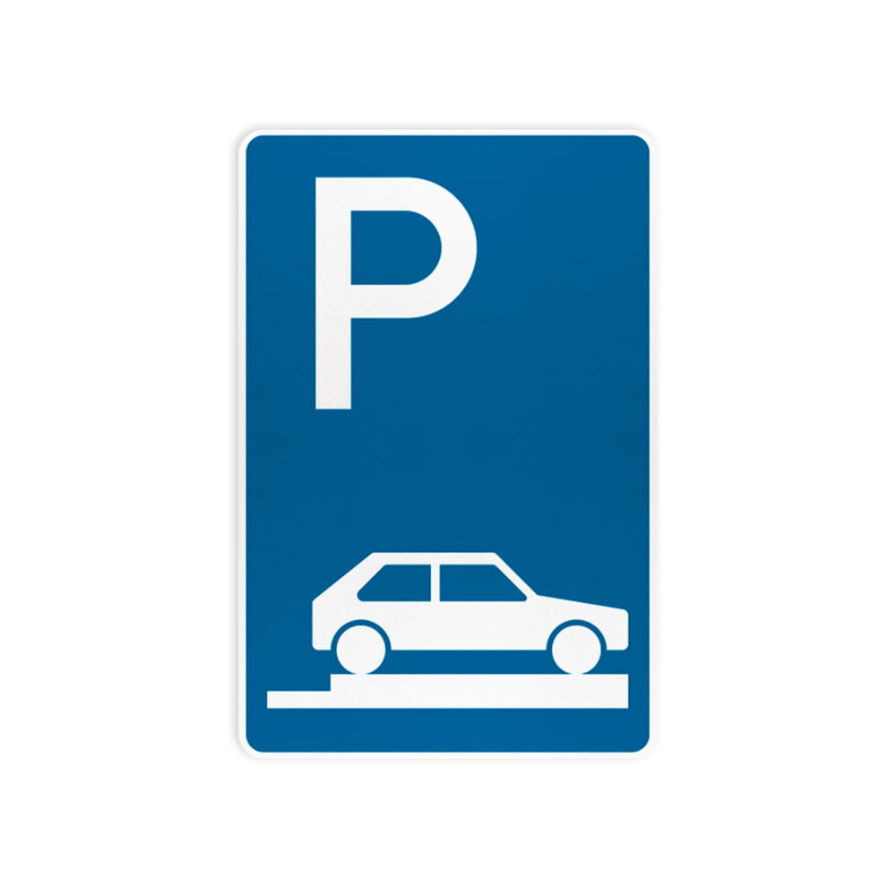 VZ 315-85 Parken auf Gehwegen, ganz quer zur Fahrtrichtung rechts VZ 315-85 Parken auf Gehwegen, ganz quer zur Fahrtrichtung rechts