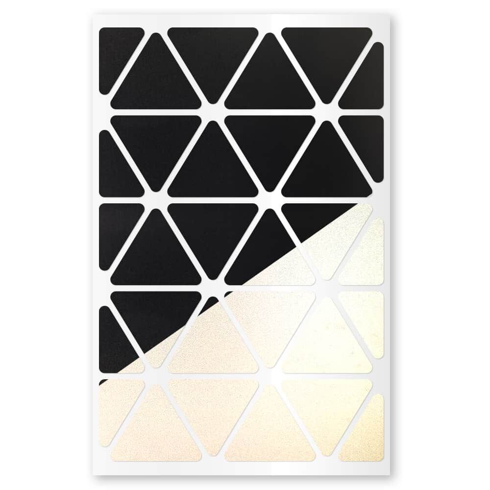 Reflexsticker Light Dreiecke in Schwarz auf Stickerbogen