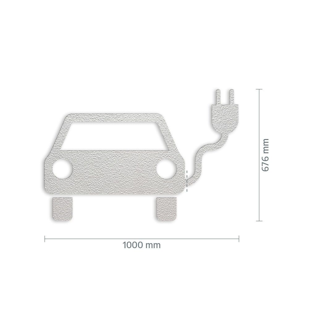 Maßgrafik des Piktogramms, Breite 1000 mm, Höhe 676 mm Verkehrsklasse P6 in weiß