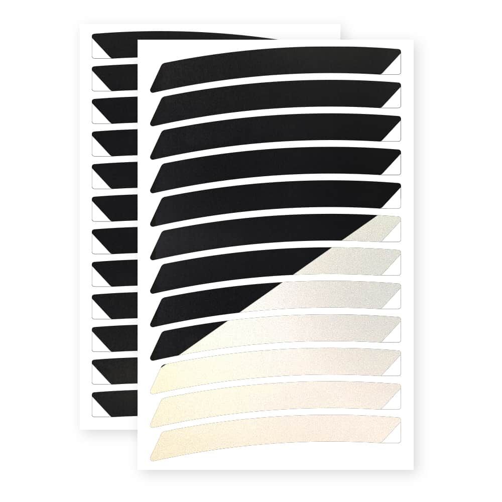 Felgensticker Light 27–29 Zoll in Schwarz auf Stickerbogen