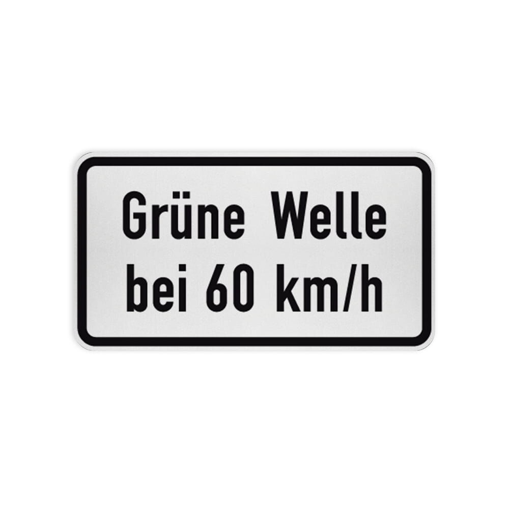 VZ 1012-34 Grüne Welle bei … km/h VZ 1012-34 Grüne Welle bei … km/h