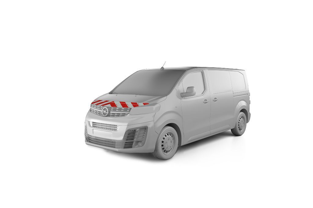 Opel Vivaro C mit Heckklappe, ausgestattet mit Frontwarnmarkierung, Baujahr 2019