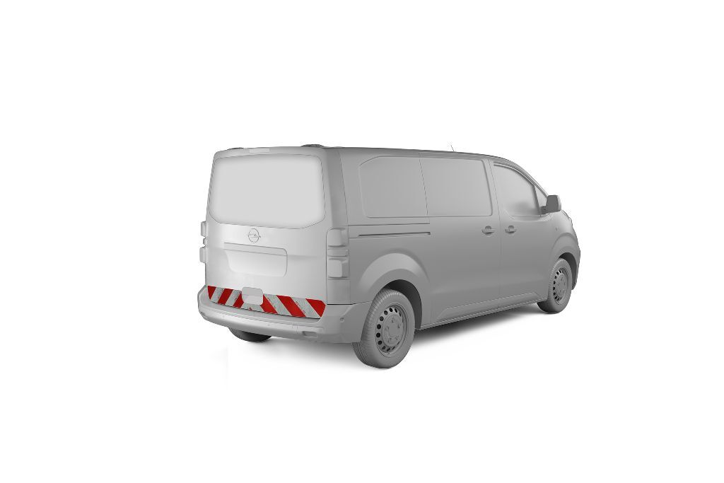 Opel Vivaro C mit Heckklappe, ausgestattet mit Heckwarnmarkierung, Baujahr 2019