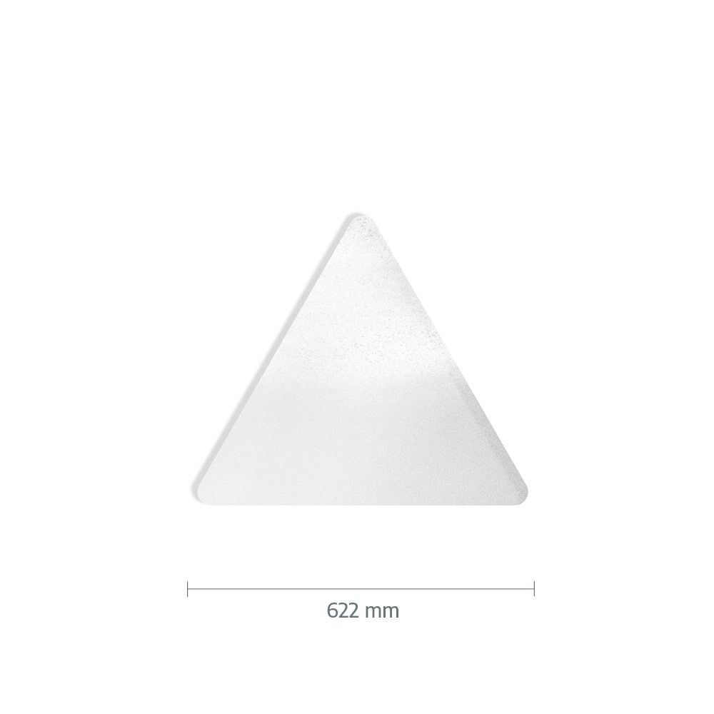 Astifol Dreieck-Zuschnitt 622 mm, transparent, für mittlere Verkehrszeichen.