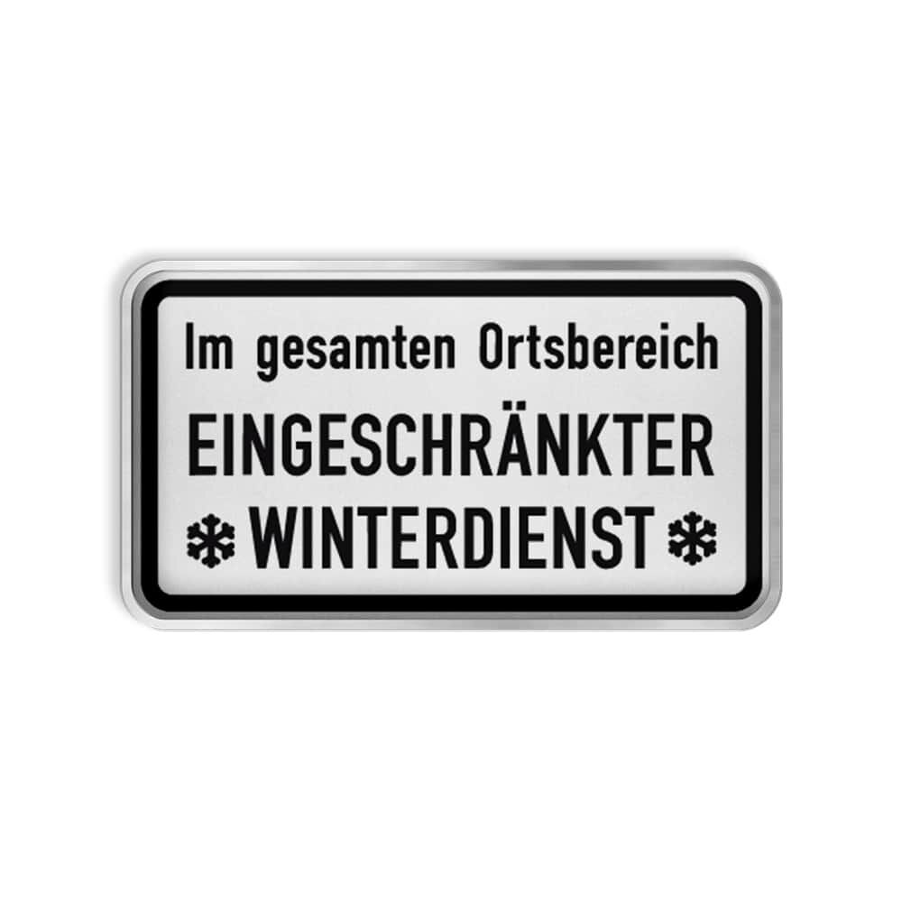 VZ 2004 Im gesamten Ortsbereich, Eingeschränkter Winterdienst RA 1 231 x 420 mm Alform