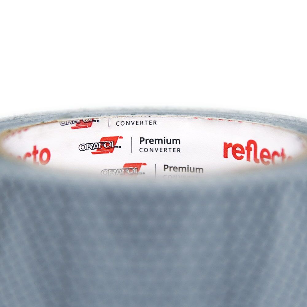 Detailaufnahme des Folienkerns mit Orafol Branding
