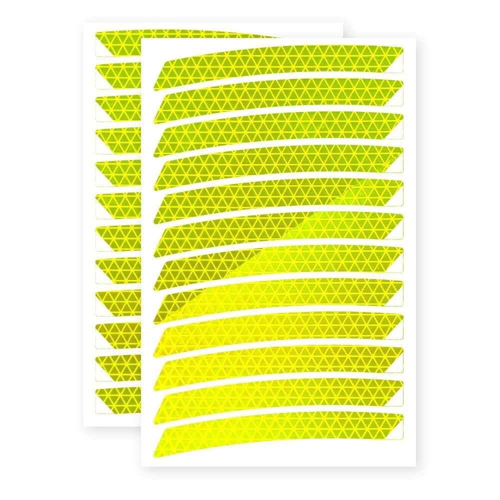 Felgensticker Neon 27–29 Zoll in Fluor-Lime auf Stickerbogen