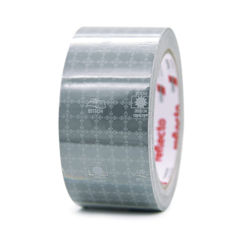 Rolle 10m ORALITE FD 1403, graues Reflexmuster, Schrägansicht