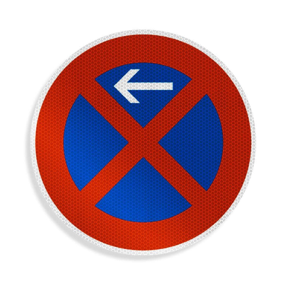 Verkehrsschild 283: absolutes Halteverbot, Pfeil links