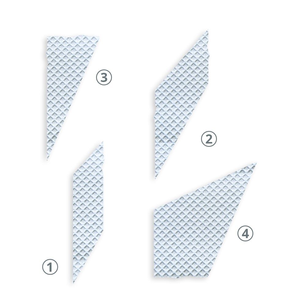 Übersicht über die einzelnen Teile des Pfeiles mit Nummerierung